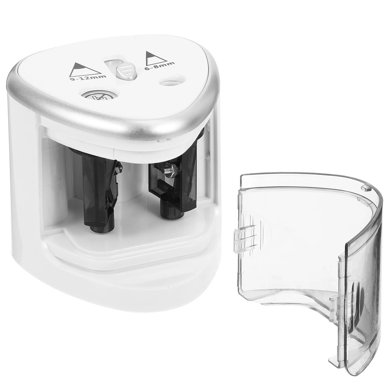 

Electric Pencil Sharpener Dual Holes Automatic 6-12mm Heavy Duty Easy Clean Eyebrow Lip Liner Sharpener for Kids