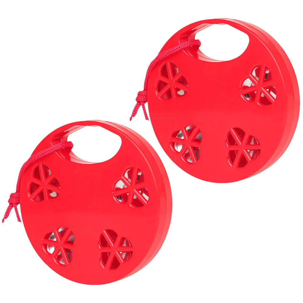 Tambor de sino de flor portátil, 2 peças, pandeiro infantil, instrumento musical de percussão para educação precoce, desenvolvimento de ritmo, criança