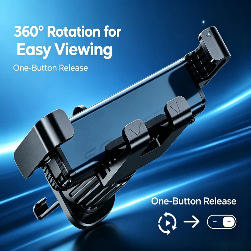 Gravity Auto Clamp Car Phone Holder Air Vent Mount Stable Triangular Structure Universal For iPhone Android Car Interior Use