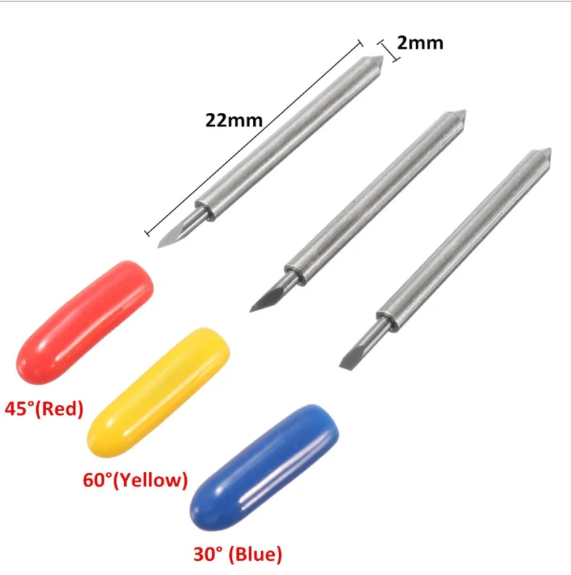 30 45 60 Gradi misti Lame per plotter in vinile Coltelli per scritte Taglierina