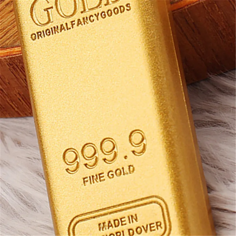 Lucky Feng Shui Decorations Photography Props Imitation Gold Bars Brass Core Fake Gold Block Craft Collection Gift Home Office