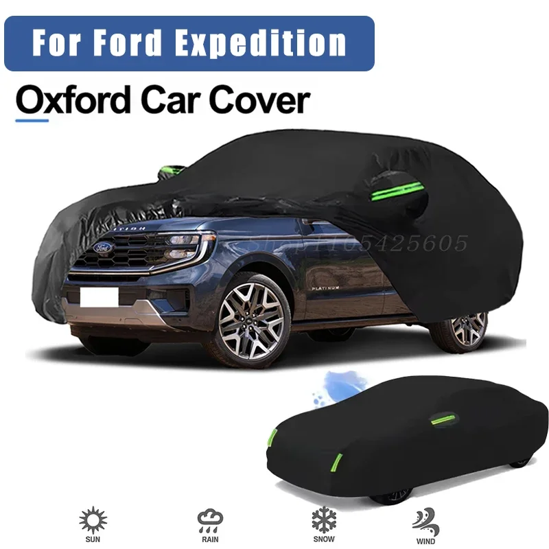 For Ford Expedition Oxford Cloth Full Car Cover Outdoor Waterproof Dustproof Anti UV Sun Snow Protection Exterior Accessories