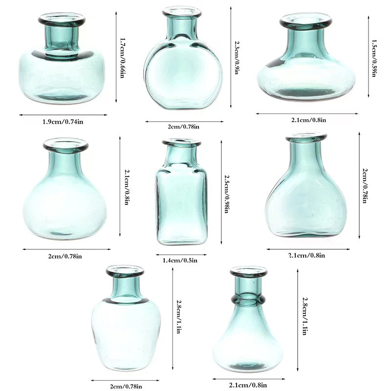 1Pc 1:12 Dollhouse Miniature Glass Vase Flower Arranger Storage Jar Flowerpot Home Garden Decor Doll House Accessories