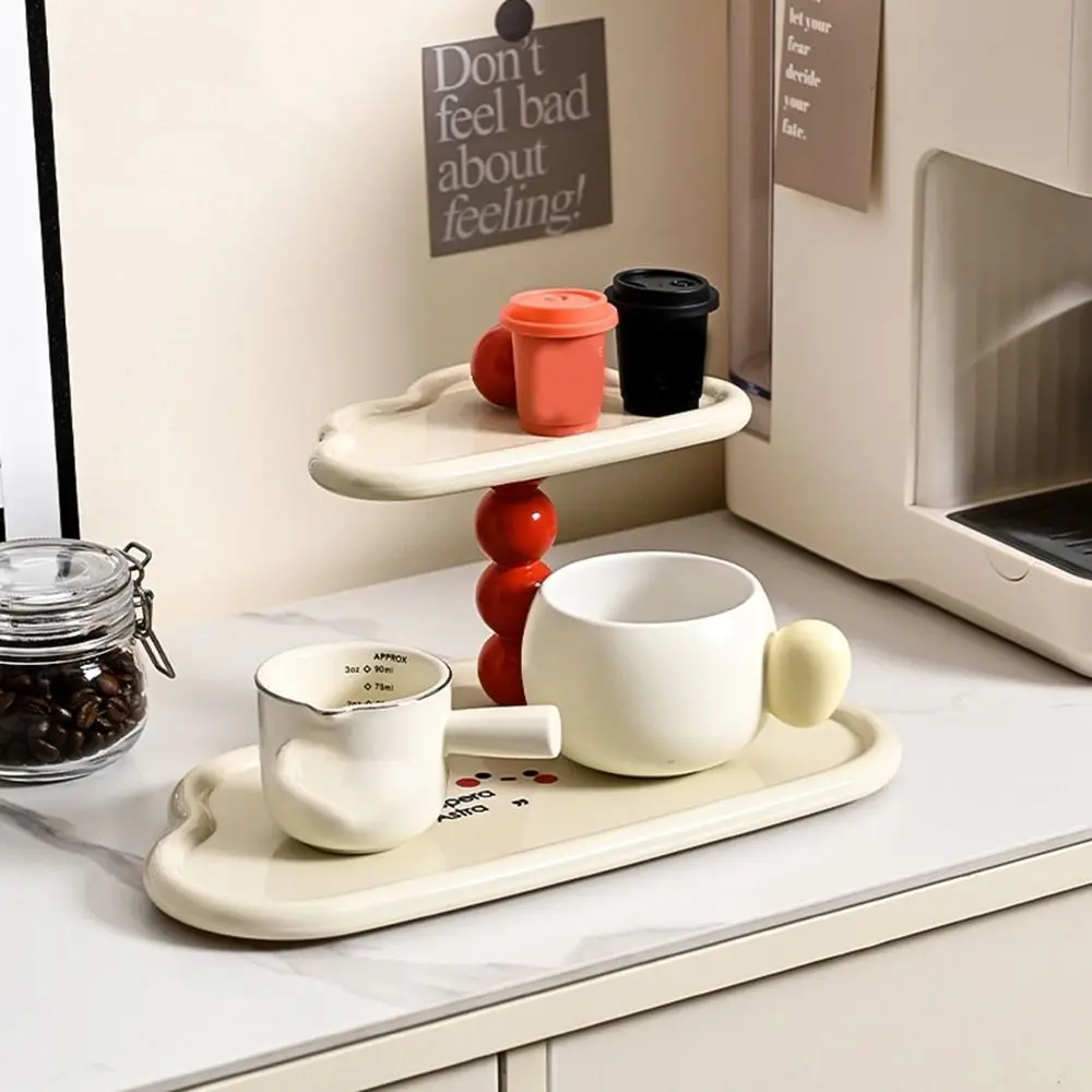 

Practical Cloud Shape Double Layer Trays Decorative Plastic Storage Rack Large Capacity Aromatherapy Organizer Desktop
