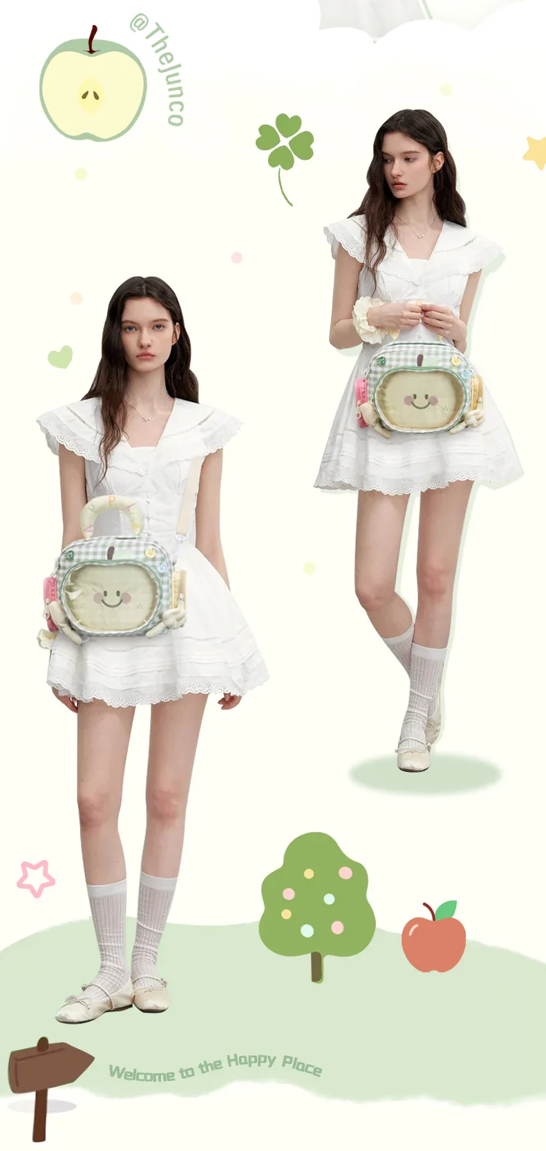 Apple-Shaped Clear Display Backpack — product information 3