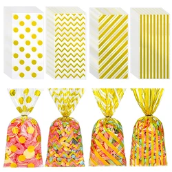 Plastic Candy Bag for Biscuit and Cookie, Packing Bags for Birthday Party Decoration, Wedding, Christmas Gift, Favors Bag, 50Pcs