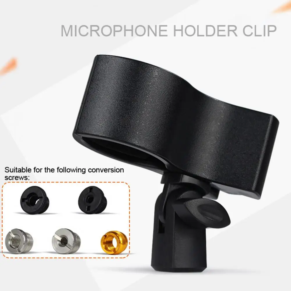 Standard 5/8'' Microphone Clip Durable Multi-angle Microphone Holder Clip for Easy Conversion Adjustable for Thicker