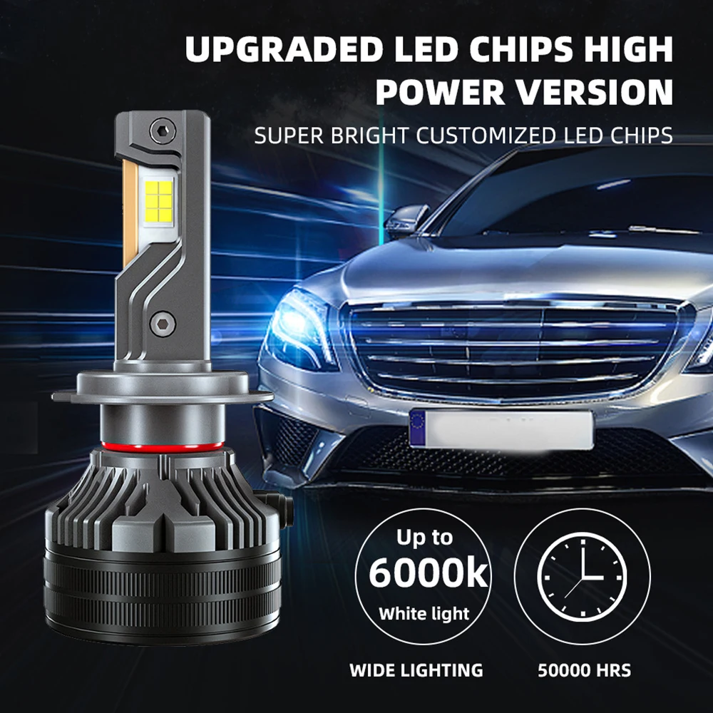 CANBUS High Power Car Lights H4 LED LED H7 160000LM H11 Lamp for Car Headlight Bulbs H1 H3 H9 9005 9006 HB3 HB4 Fog Light 12V