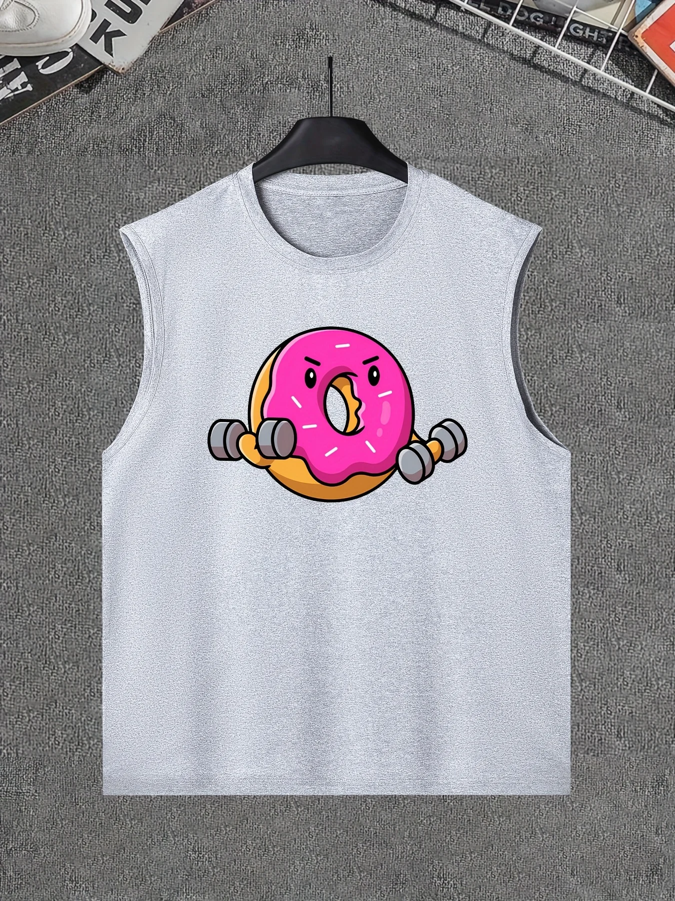 

Fun Fitness Donut Pattern Casual T-shirt