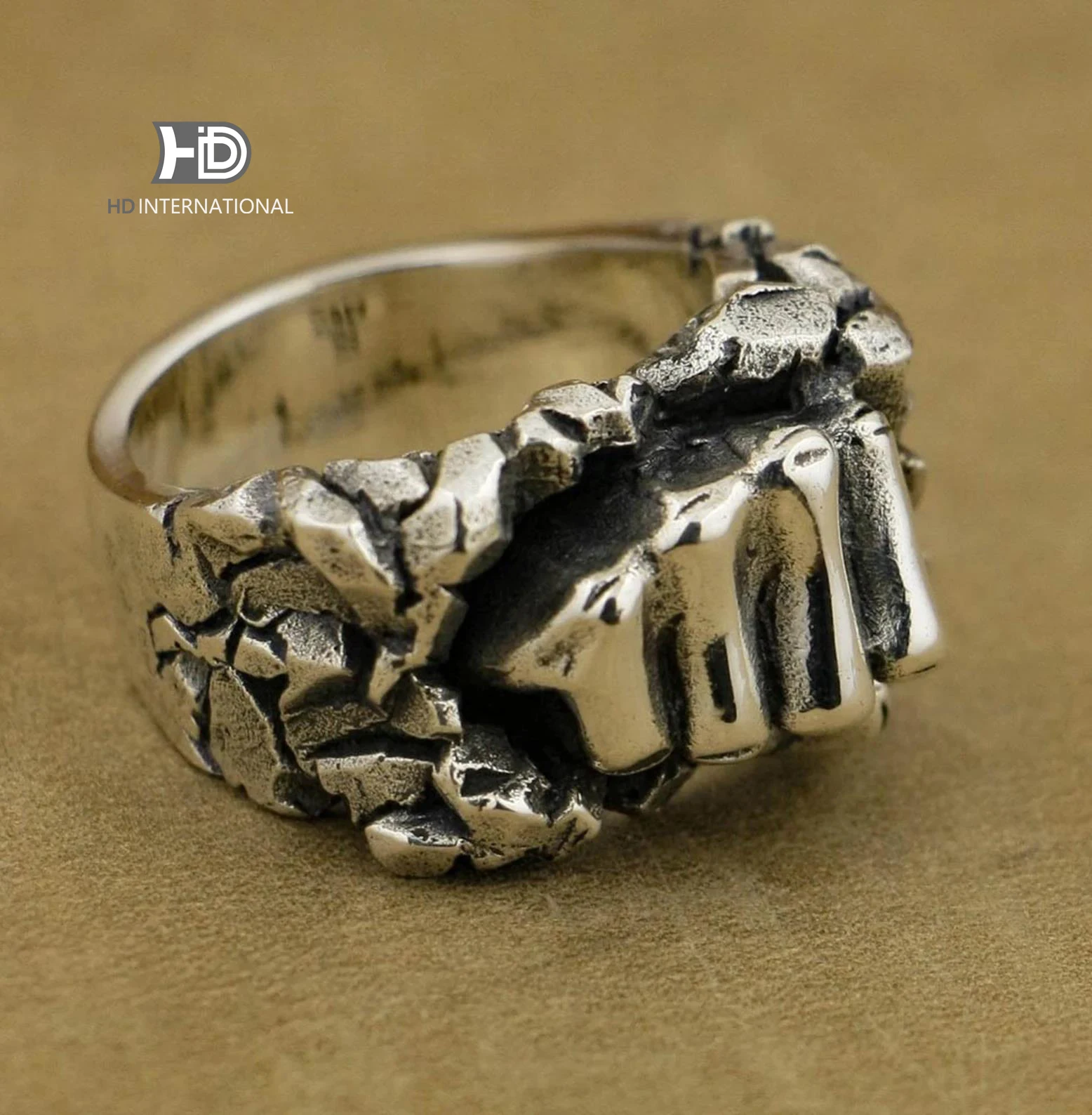 925 silver fist ring brass craftsman making jewelry