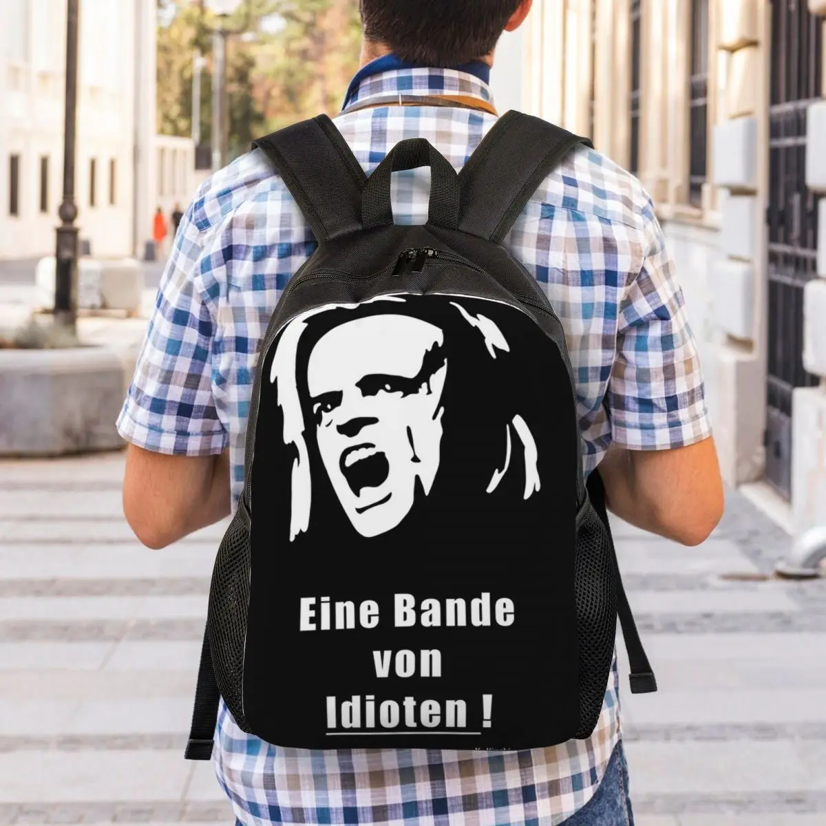 Klaus Kinski - Idiots Mochila para estudiantes Mochila escolar Mochila de viaje para senderismo para hombres y mujeres Mochila de moda Bolsos de hombro