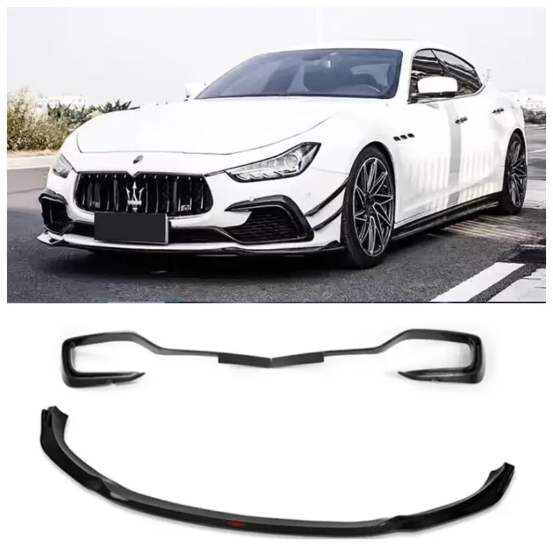 

For Maserati Ghibli 2014-2017 High Quality Carbon Fiber Car Front Bumper Splitters Lip Spoiler Air Outlet Side Wind Knife