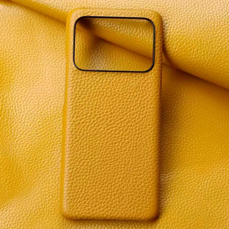 Handmade Genuine Leather Phone Case For Xiaomi Mi 11 Ultra Mi11 Ultra Real Cowhide Leather Shell Full Cover Pocket Metal Lens