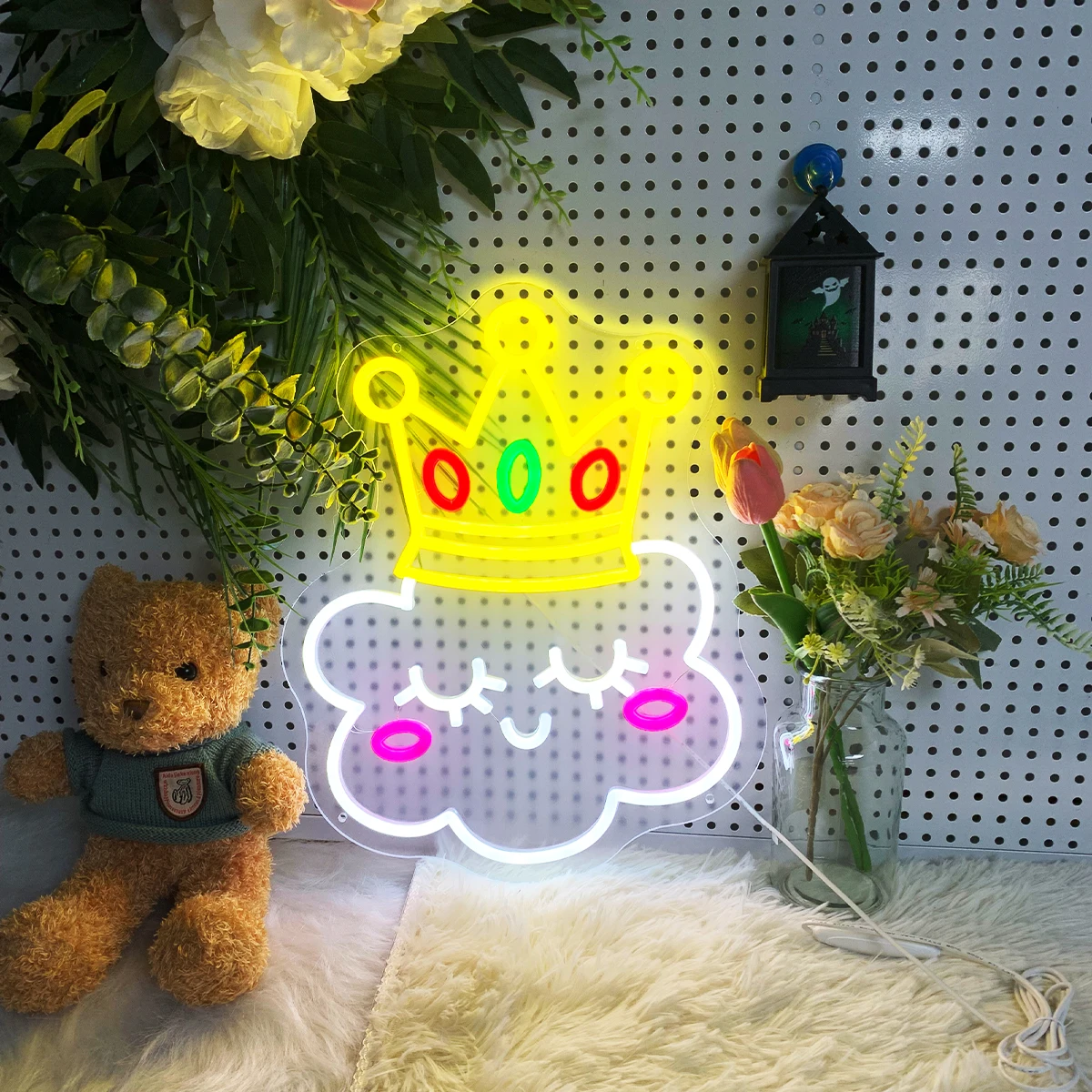 The cloud modelling neon lamp, applies the party birthday, the bedroom child room decoration, creates own atmosphere