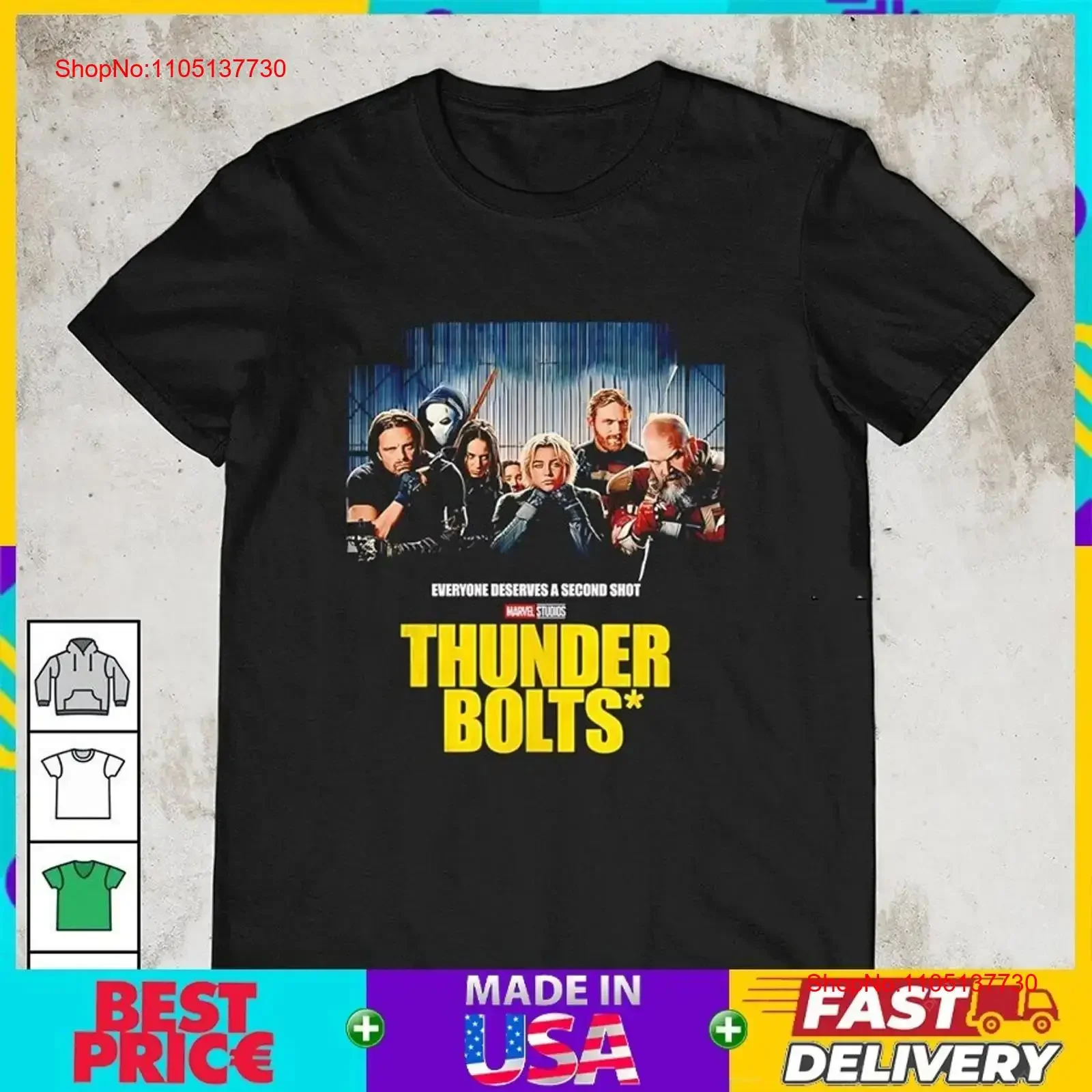 تي شيرت Thunderbolts الجميع يستحق لقطة ثانية M Studio 2025 للرجال والنساء تي شيرت عتيق مصمم ملابس الشارع الشهير