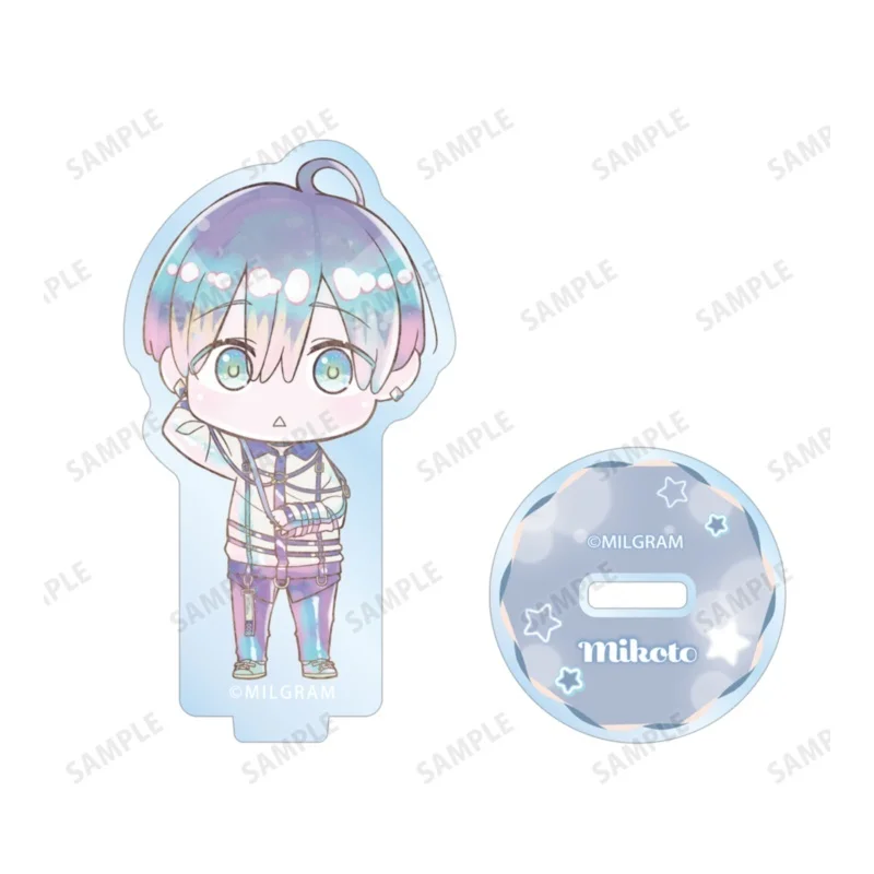 10cm Anime MILGRAM Acrylic Stand Cute Q Version Es Jackalope Kayano Sakurai Keychain Table Desktop Decoration Gift 6CM