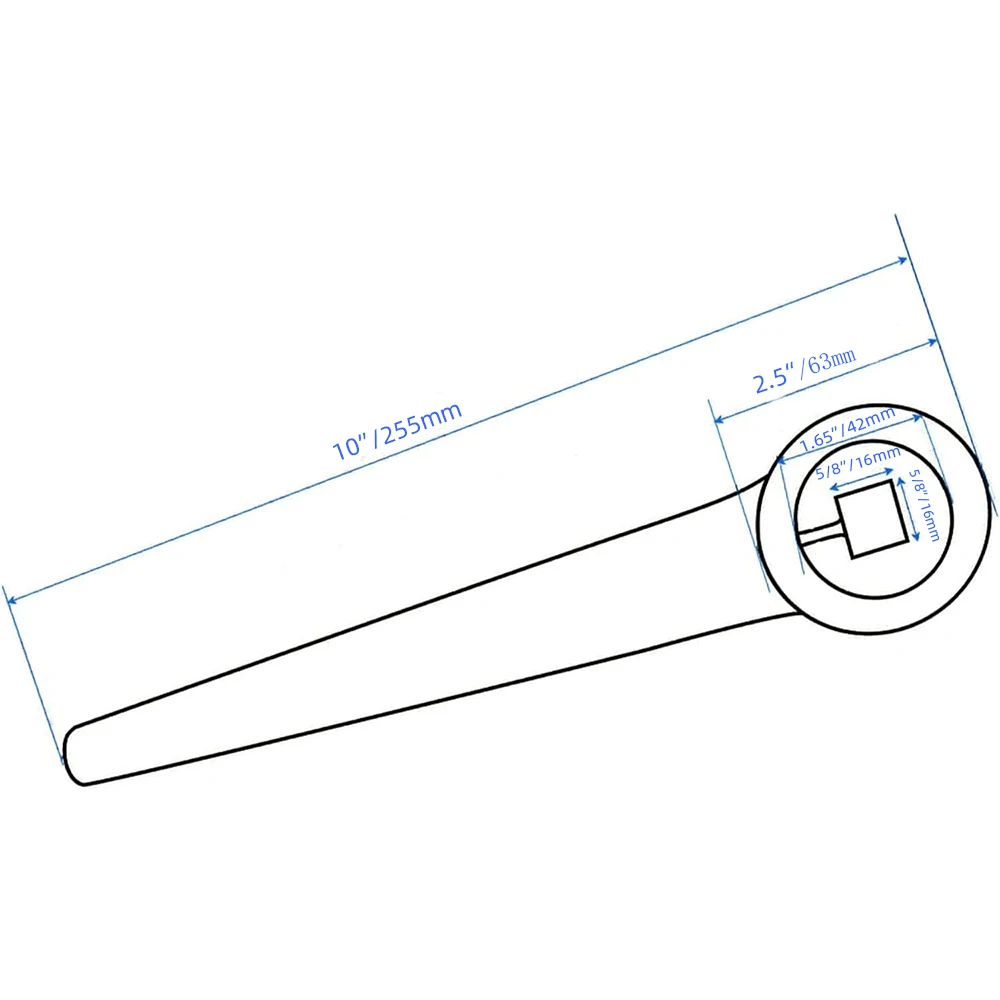 10"/255mm Recliner Handle Lever Replacement Parts 5/8 inch Square Mount Include Screw