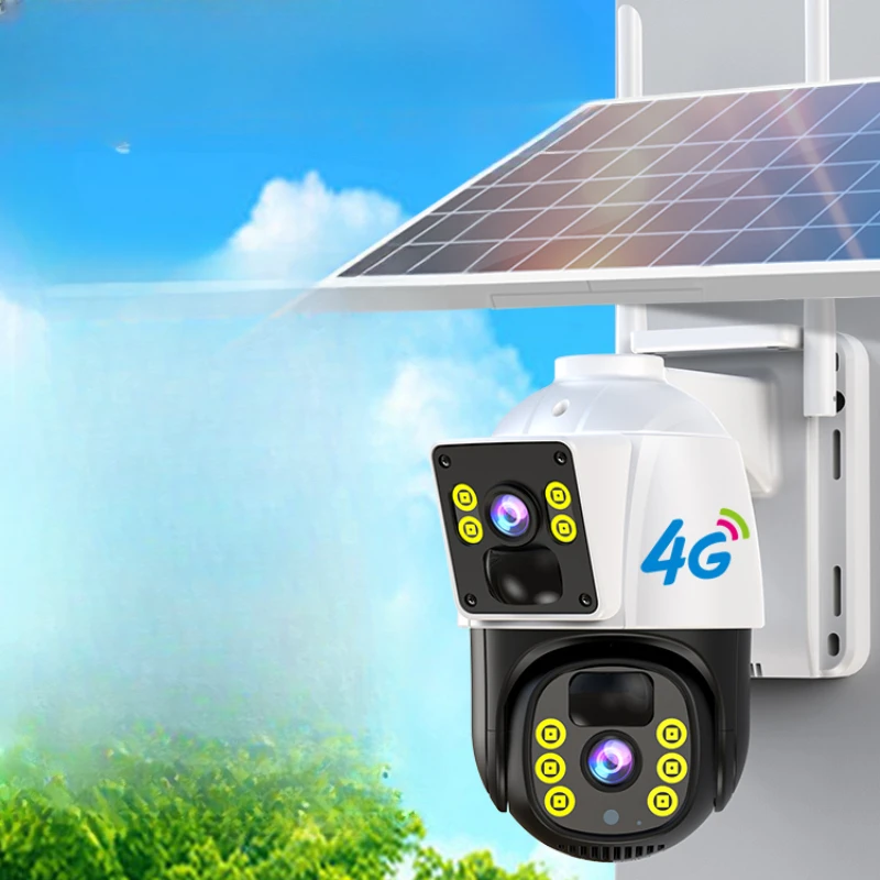 Solar energy 360 degree no dead corners, connected to mobile phone remote camera monitoring, night vision ultra clear