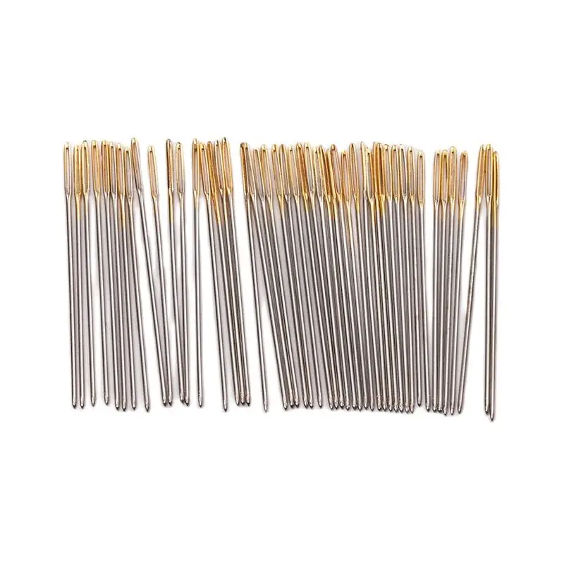 100Pcs Cross Stitch Needles Craft Embroidery Tool Large Eye Sewing Needles Size 22# 24# 26# For Stitch Canvas Sewing Kit