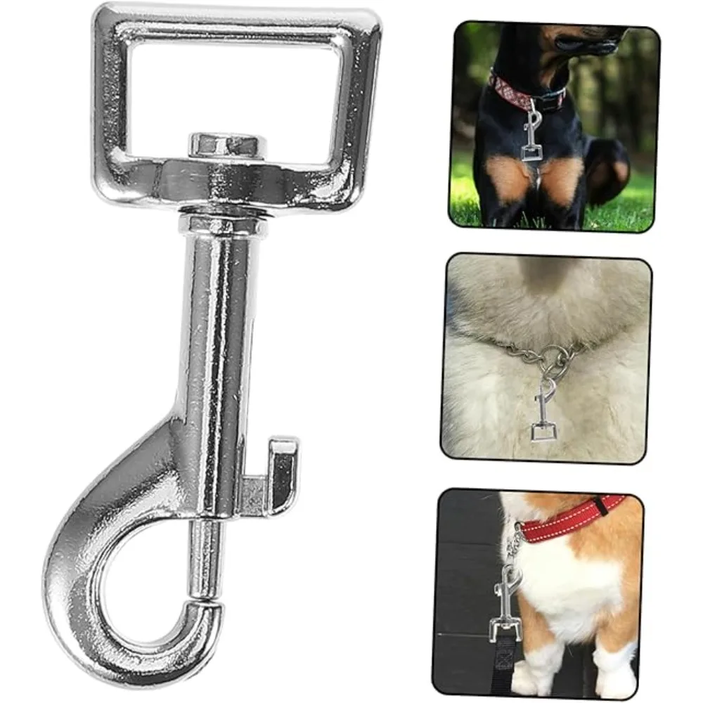18 Stück Elegante Rotierende Federhaken, Hundeleinen-Clips mit Federschalter und Auslöseklammer - Drehbare Karabinerhaken für Haustierleine – Detail 6