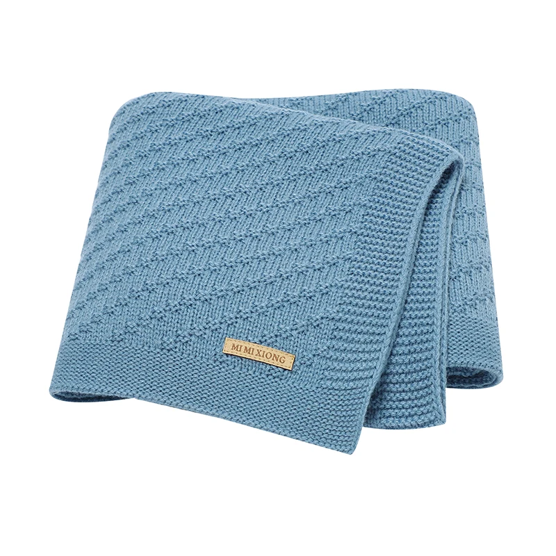 بلون 70 سنتيمتر * 90 سنتيمتر 0-24 أشهر الوليد الطفل قماط يلتف لينة الرضع الأمن البطانيات محبوك الاكريليك الطفل البطانيات