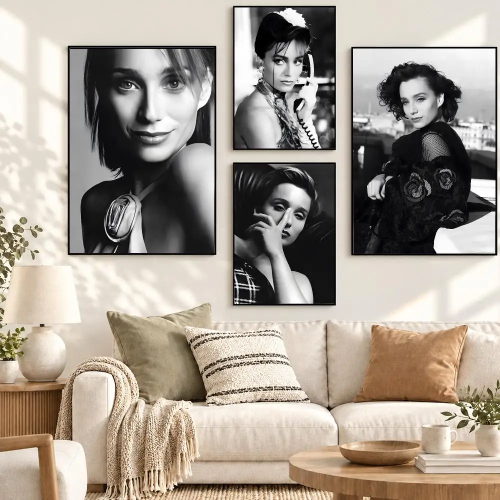 Kristin Scott Thomas Actress Classic Cinema Portrait Poster Decorative art prints for the home, holiday gifts, unframed