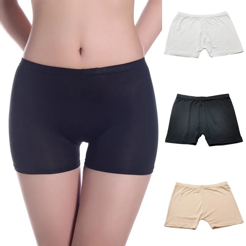 Women Modal Safety Panties Seamless Elastic Female Underpants Comfy Lady Intimate Solid Color