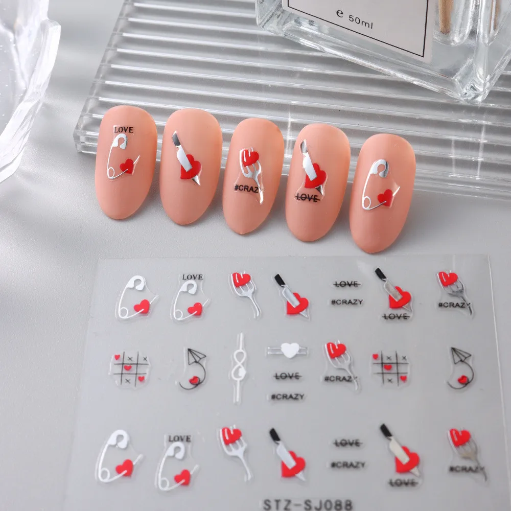 Sticker Convenient And Practical Convenient Adhesive Nail Stickers Holiday Nail Decoration Removable Nail Stickers Fashionable