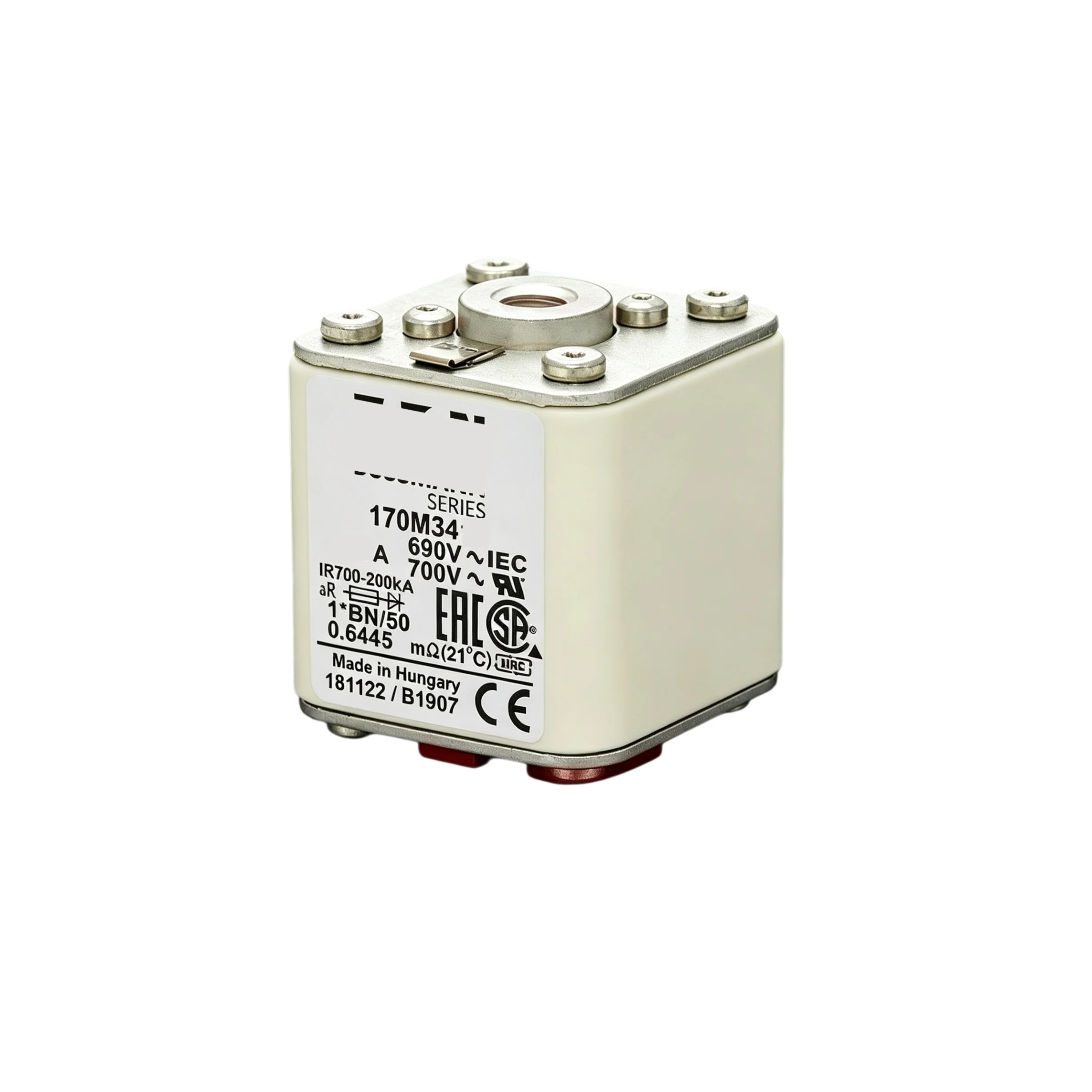 170M3408 High Speed Square Body Fuse 40A 690V Circuit Protection Fuse【1-Pack】