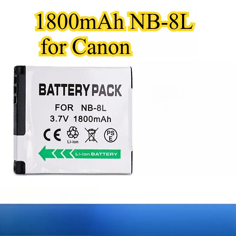 1800mAh NB-8L Battery for Canon Powershot A3100 IS A3300 IS PC1589 PC1474 PC1585 PC1475 A1590, High Capacity Replacement