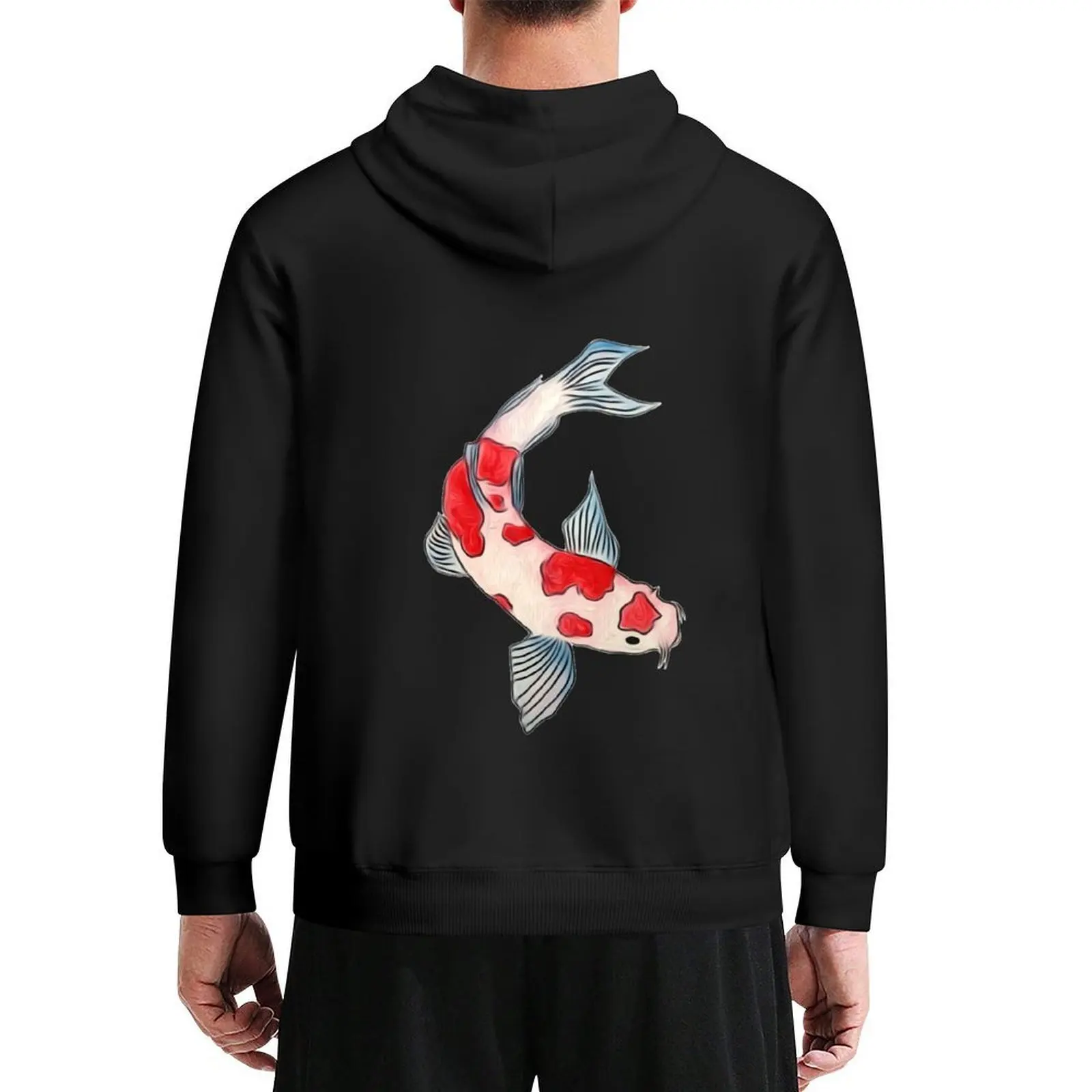 

Watercolour Koi Fish Hoodie hooded shirt men clothes men's sweat-shirt set men's winter sweater tracksuit men