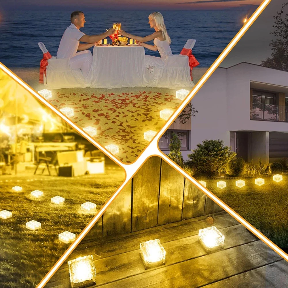 أضواء الطوب الشمسية المناظر الطبيعية مسار ضوء حديقة الديكور ساحة الطريق الإضاءة راحة رصف للحديقة، المسار، الفناء، الممشى