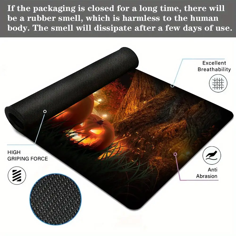 Halloween Pumpkin theme Mouse Pad Desk Mat gaming mats rubber anti-slip Durable pc accessories keypad Extended mouse pads rug