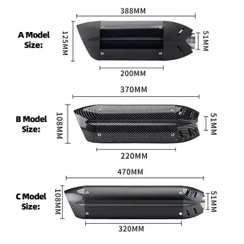 51MM 通用摩托車 mivv 排氣消音器排氣口,適用於 Z250 Z800 Z900 R1 R3 R6 R25 MT07 ZX10R ZX6R 等車型,用於改裝排氣系統。 10 最佳銷售 逃脫 mivv - №5