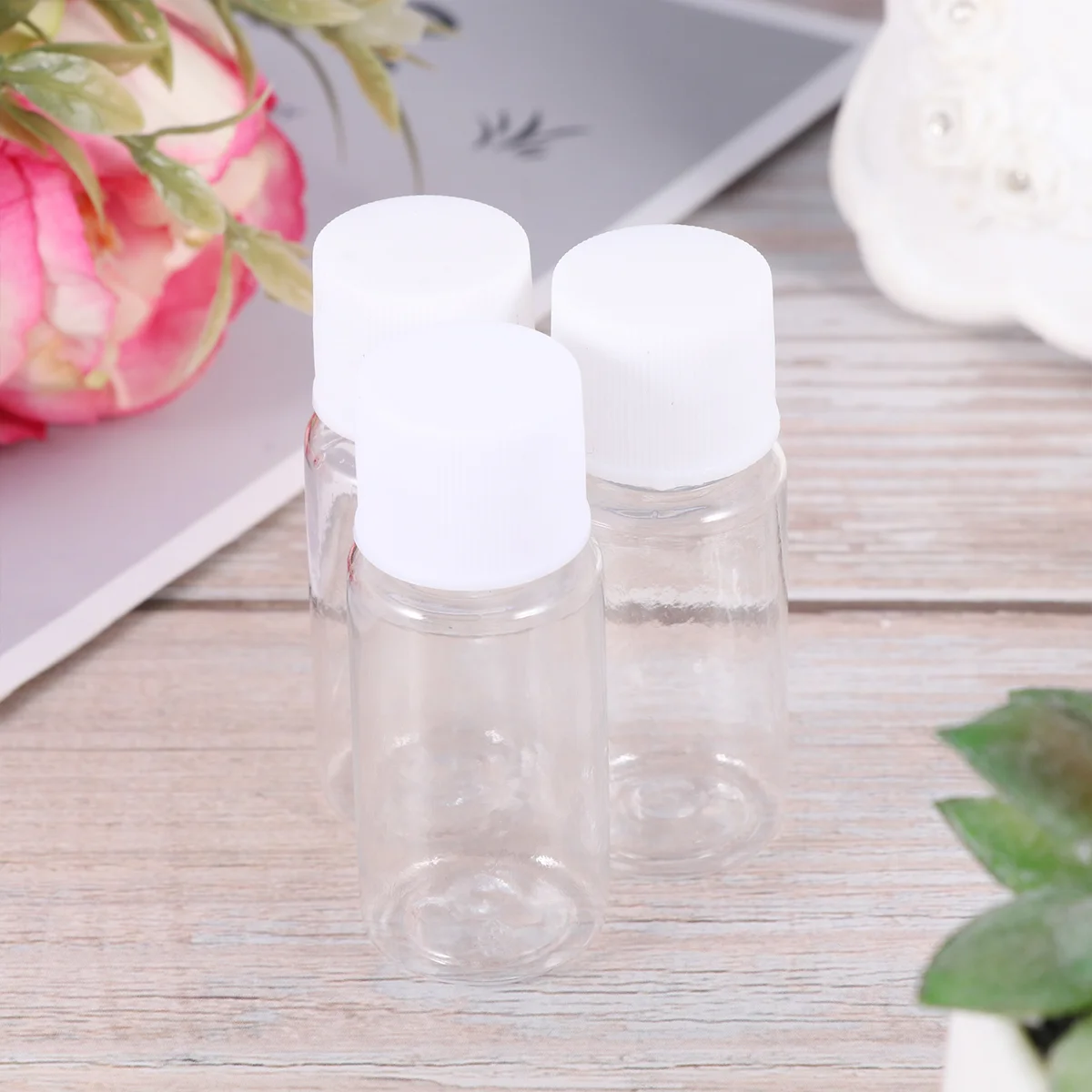 25pcs 10ml Sample Bottles Refillable Plastic Transparent Lotion Bottle Shower Gel Container Lotion Bottles