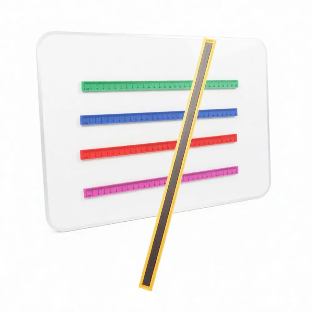 Portable Magnetic Ruler For Kids Whiteboard Writing Drawing Plastic Measuring Stationery School Classroom Learning Item
