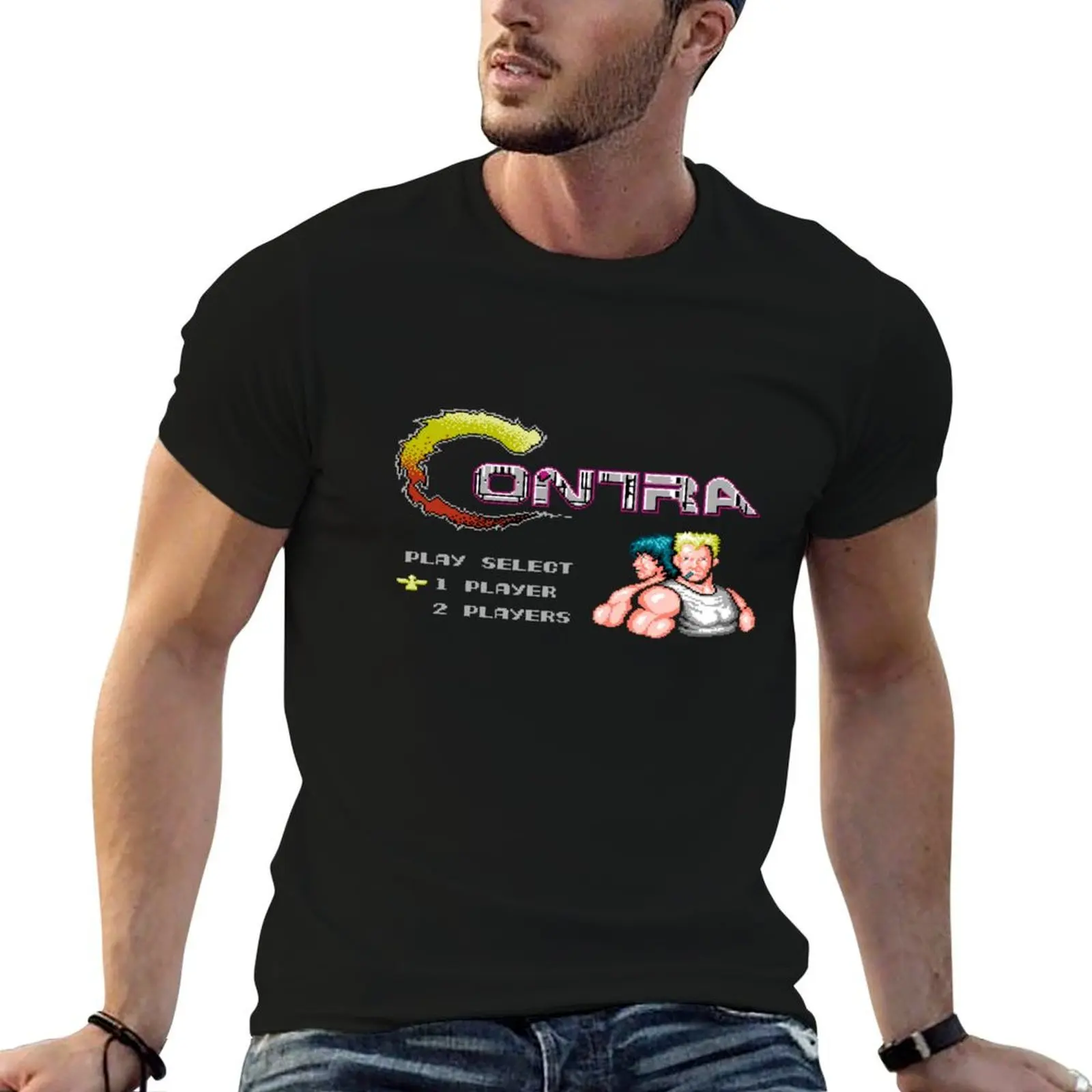 Contra Title T-Shirt sublime shirts graphic Men's t shirts