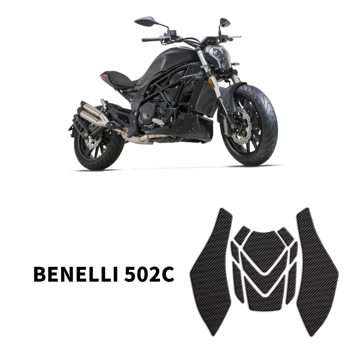 

For BENELLI 502 C 502C 2019 2020 2021 2022 Motorcycle Anti Slip Fuel Tank Pads Gas Knee Grip Traction Sticker Protector