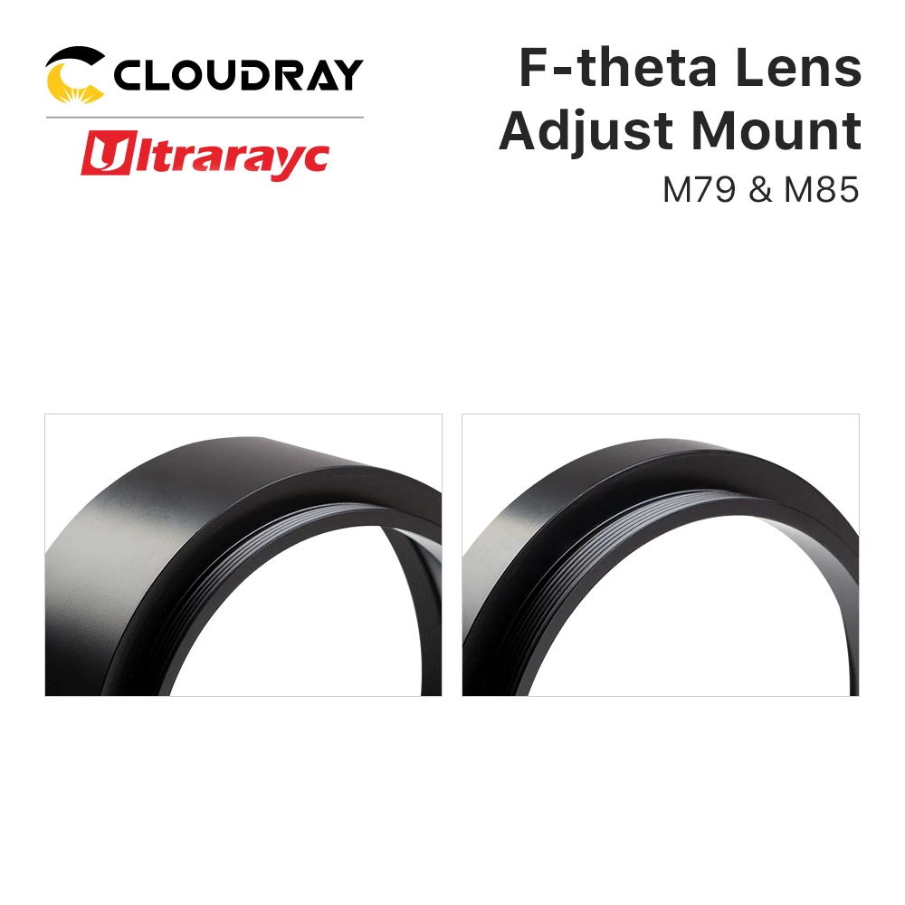 Ultrarayc Galvo Head Set F-theta Lens Adapter Ring for CO2 Laser & Fiber Galvo Head F-theta Lens M85 M79 Thread transform