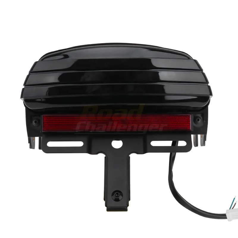 Motorcycle Tri-Bar Turn Signal Light LED Rear Fender Brake Run Tail Lamp For Harley Dyna Fat Bob FXDF 2008-up