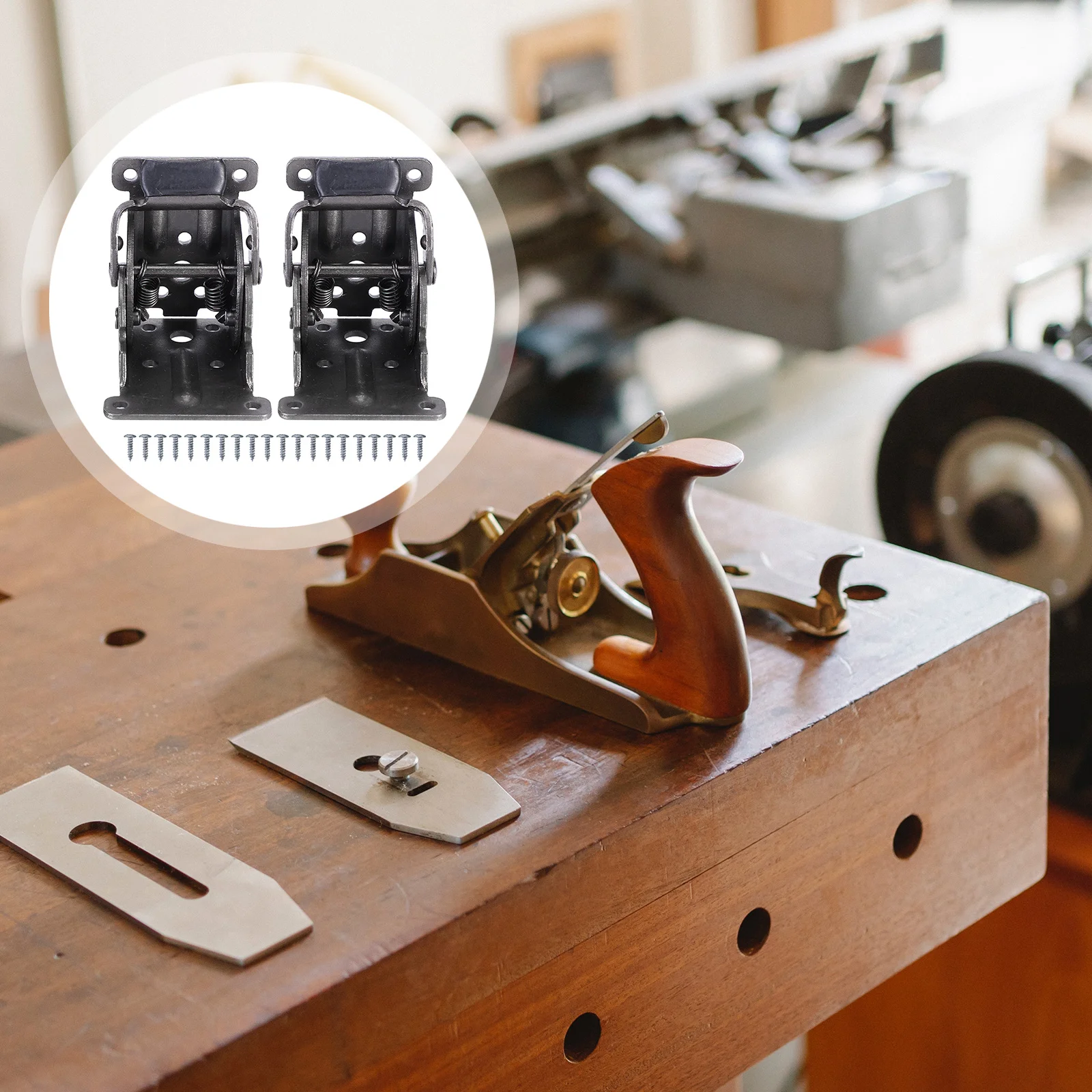 

2pcs Self-Locking Folding Hinge 90 Degree Metal Support Bracket For Table Chair Legs With Screws Spcc Material Furniture