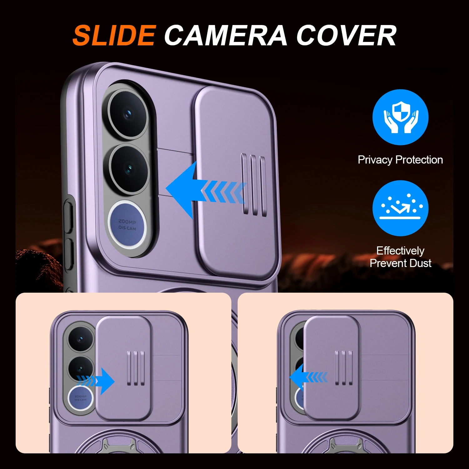 Funda Protectora con Anillo Ma - Vivo V40 reseña y precio