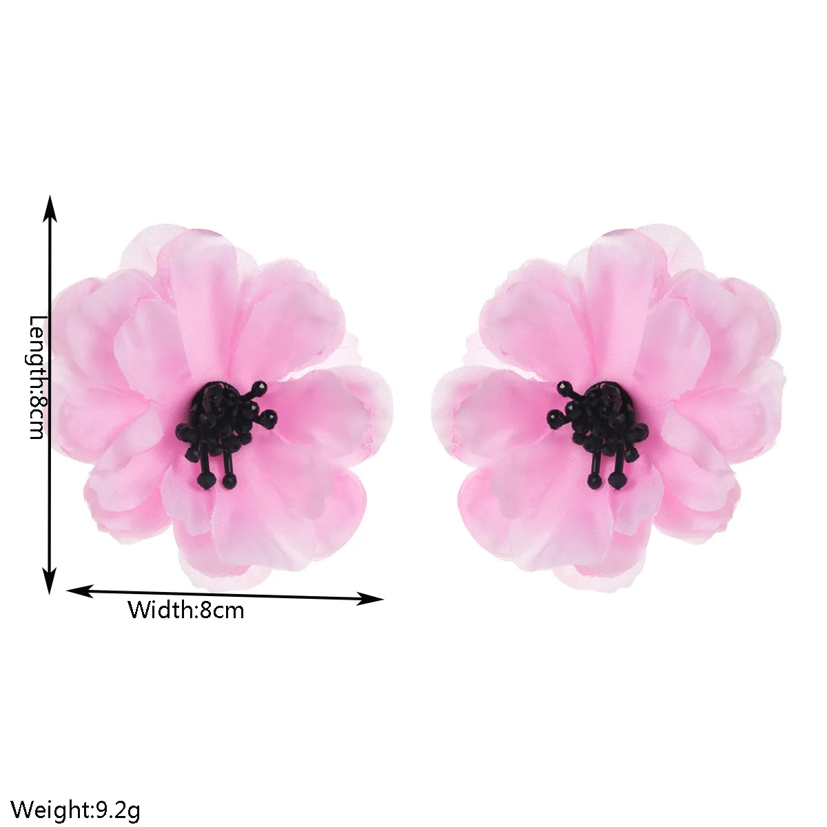 Elegant Multicolored Layered Blooming Flower Brooch With Dark Beaded Stamen Accent Fresh Romantic Corsage Accessory For Women