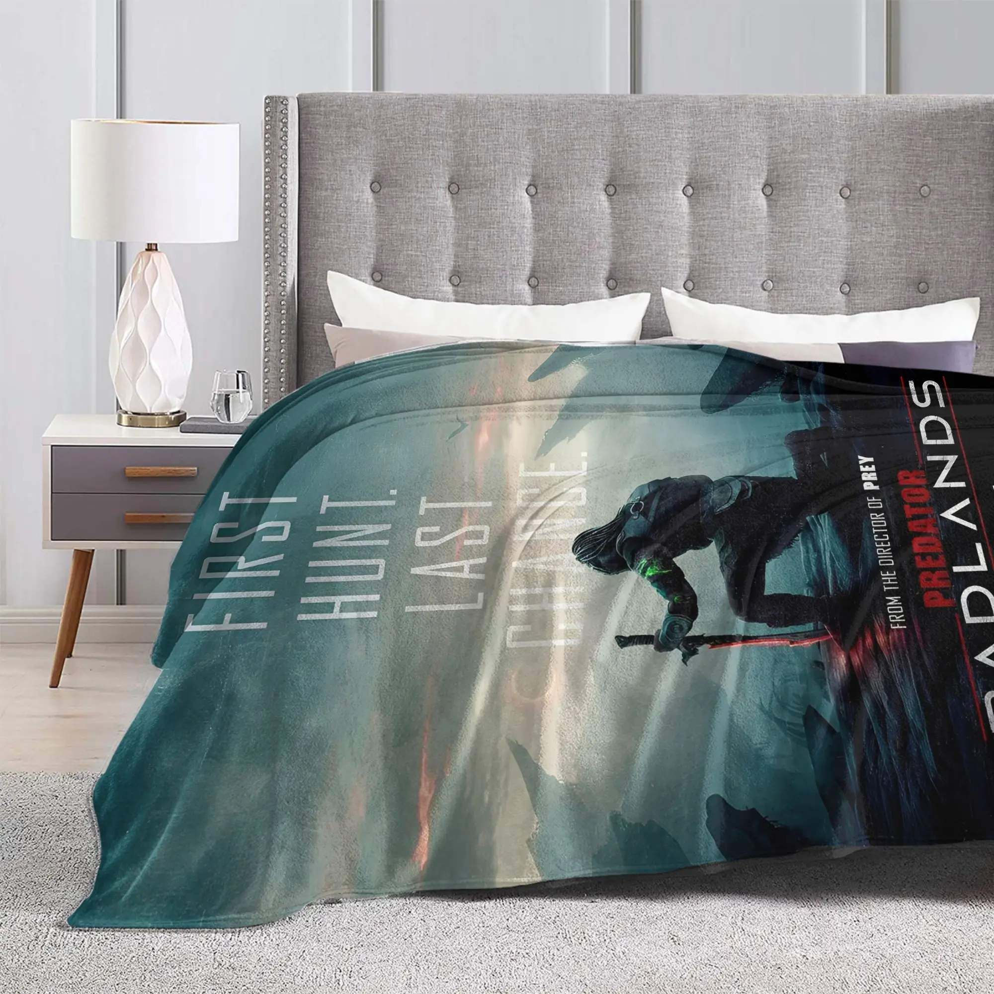 المفترس: بطانية بادلاندز خفيفة الوزن من الصوف الرقيق هدايا مريحة رمي البطانيات المفرش