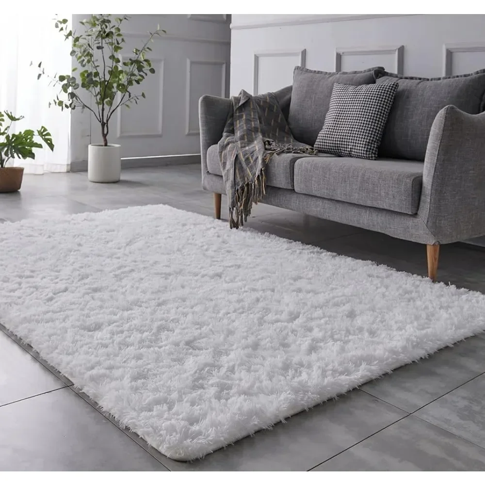 Shag carpet, room with ivory plush Shag carpet for dormitory living room, super soft interior modern nursery carpet