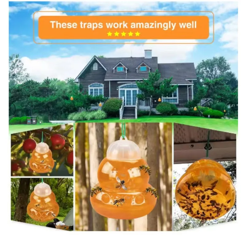Gourd Wasp Trap Outdoor Portable Wasp Catcher Garden Porous Bee Catching Tool New Conditions for Beekeeping