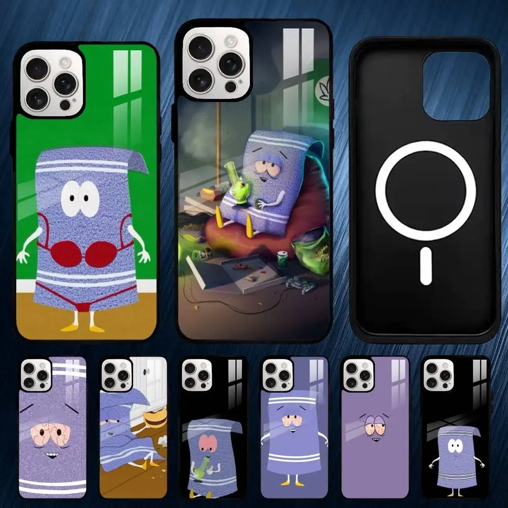 

S-South P-Park T-Towelie Phone Case For iPhone17,16,15,14,13,12,11,Plus,Pro,Max For Magsafe Wireless Charging cover