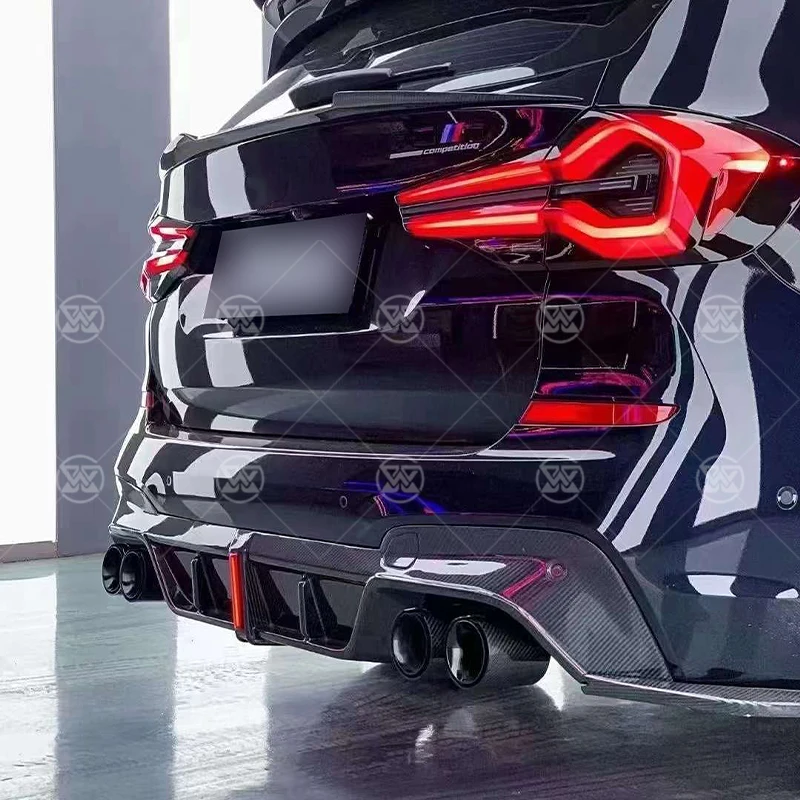 Heckstoßstangen-Diffusor-Spoilerlippe für BMW X3 G01 2019+ aus Carbonfaser – Hecklippen-Splitter-Verlängerung und Bodykit-Abdeckung