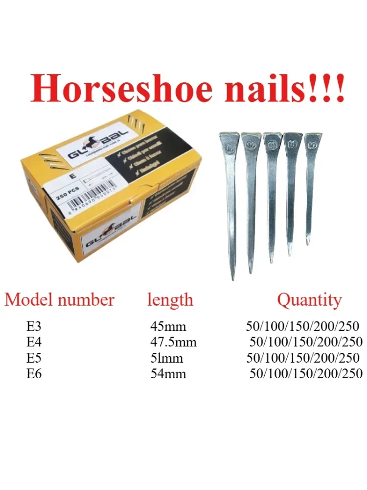 

Stainless Steel Horseshoes Nail Race E3/E4/E5/E6 Equestrian Sport Equipment Horse Training Supplies Tool