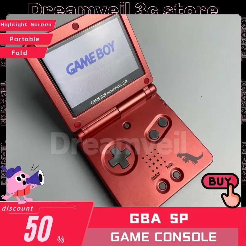 

Gba Sp Handheld Game Console Fold Mini Portable Gamepad Highlight Ips Screen Gamer Console Flip Machine For Gba/Nes Boy Gifts